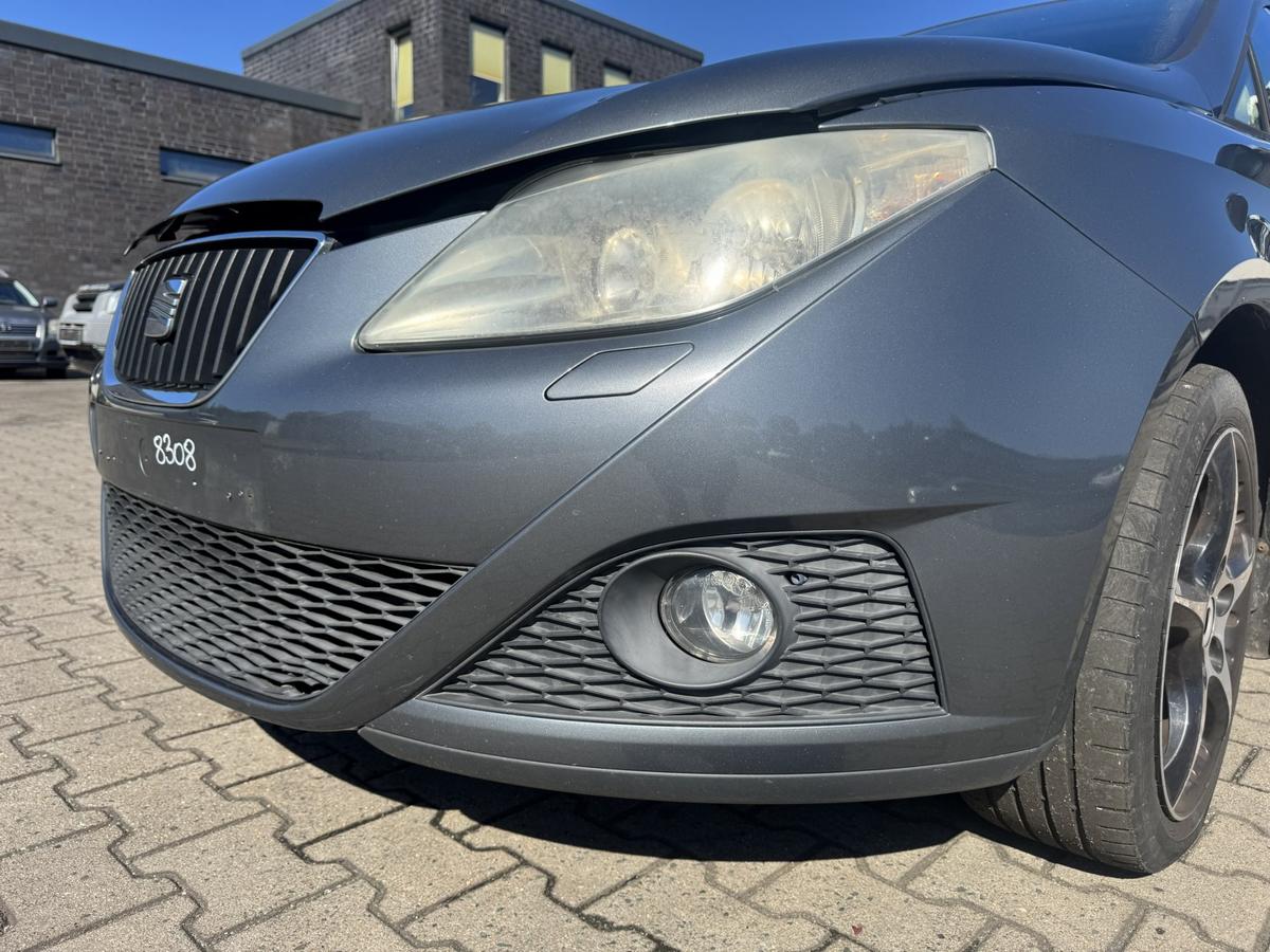 Seat Ibiza ST 6J original Stossf&auml;nger Sto&szlig;stange vorne LX7R Monsungraumetallic Bj.2012